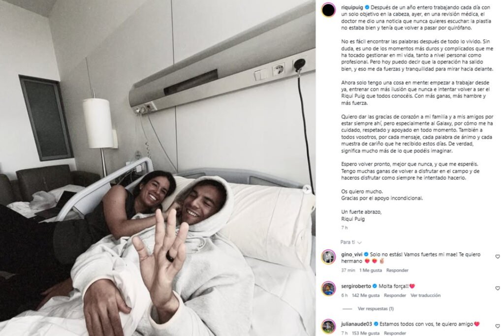 riqui-puig-vuelve-al-quirofano-por-su-lesion-de-cruzado:-“el-doctor-me-dio-la-noticia-que-nunca-quise-escuchar”